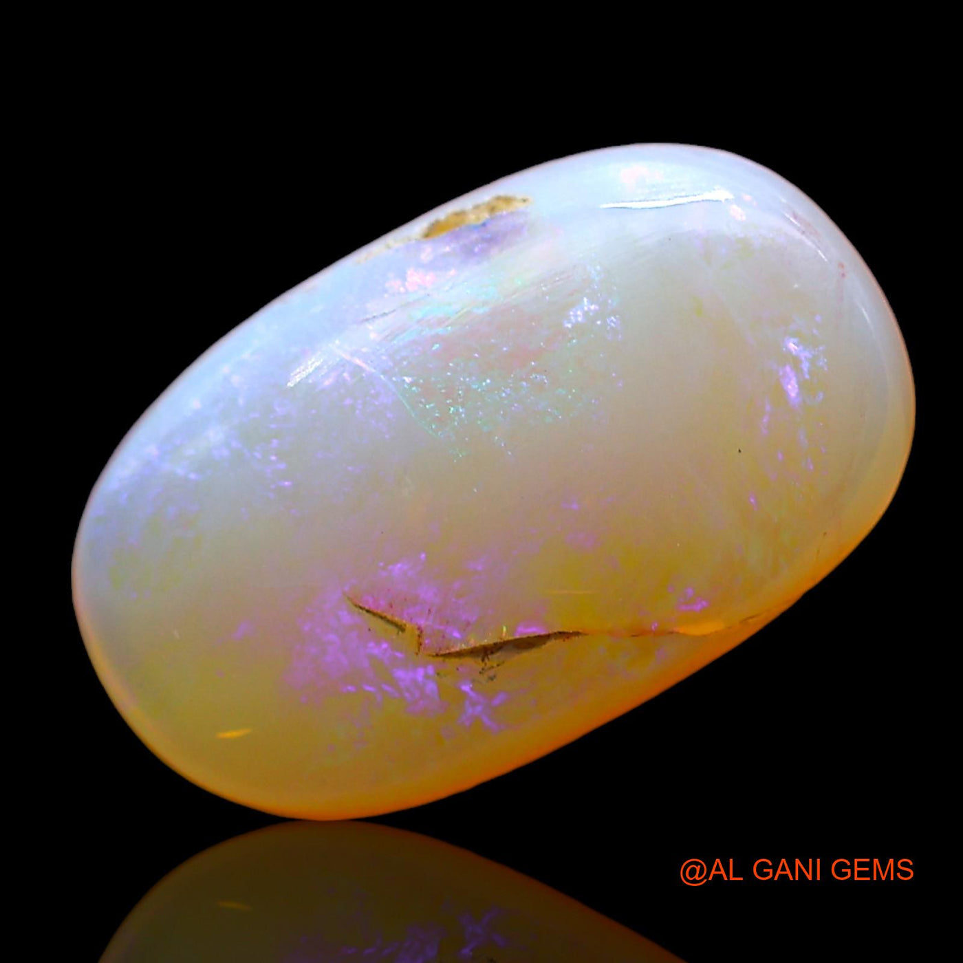 3.00 Cts Natural Australian Fire Opal Loose Gemstone Oval Cabochon 14x8x3 mm AD-739