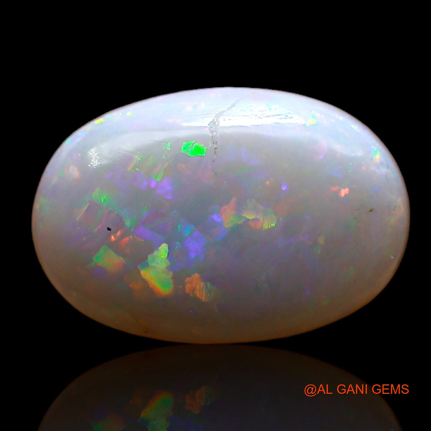 2.00 Cts Unheated Australian Fire Opal Loose Gemstone Oval Cabochon Natural 14x9x2 mm AD-73