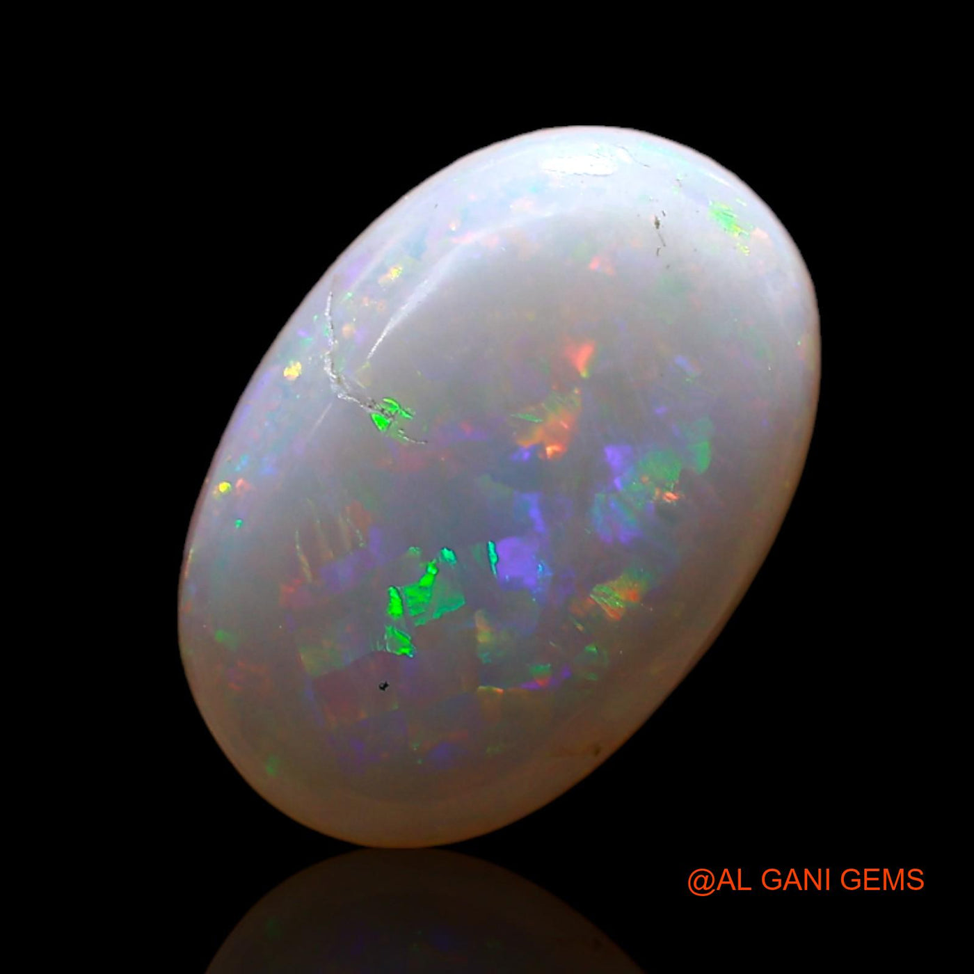 2.00 Cts Unheated Australian Fire Opal Loose Gemstone Oval Cabochon Natural 14x9x2 mm AD-73