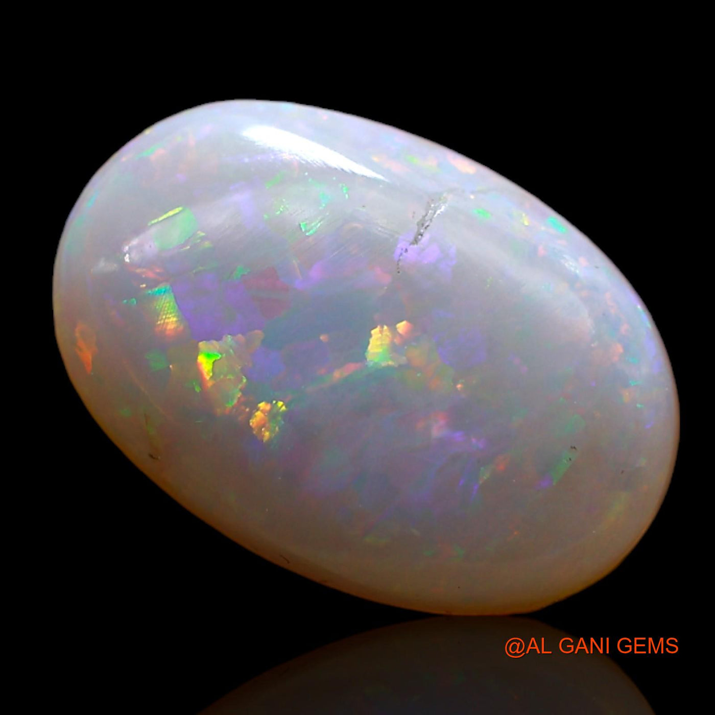 2.00 Cts Unheated Australian Fire Opal Loose Gemstone Oval Cabochon Natural 14x9x2 mm AD-73