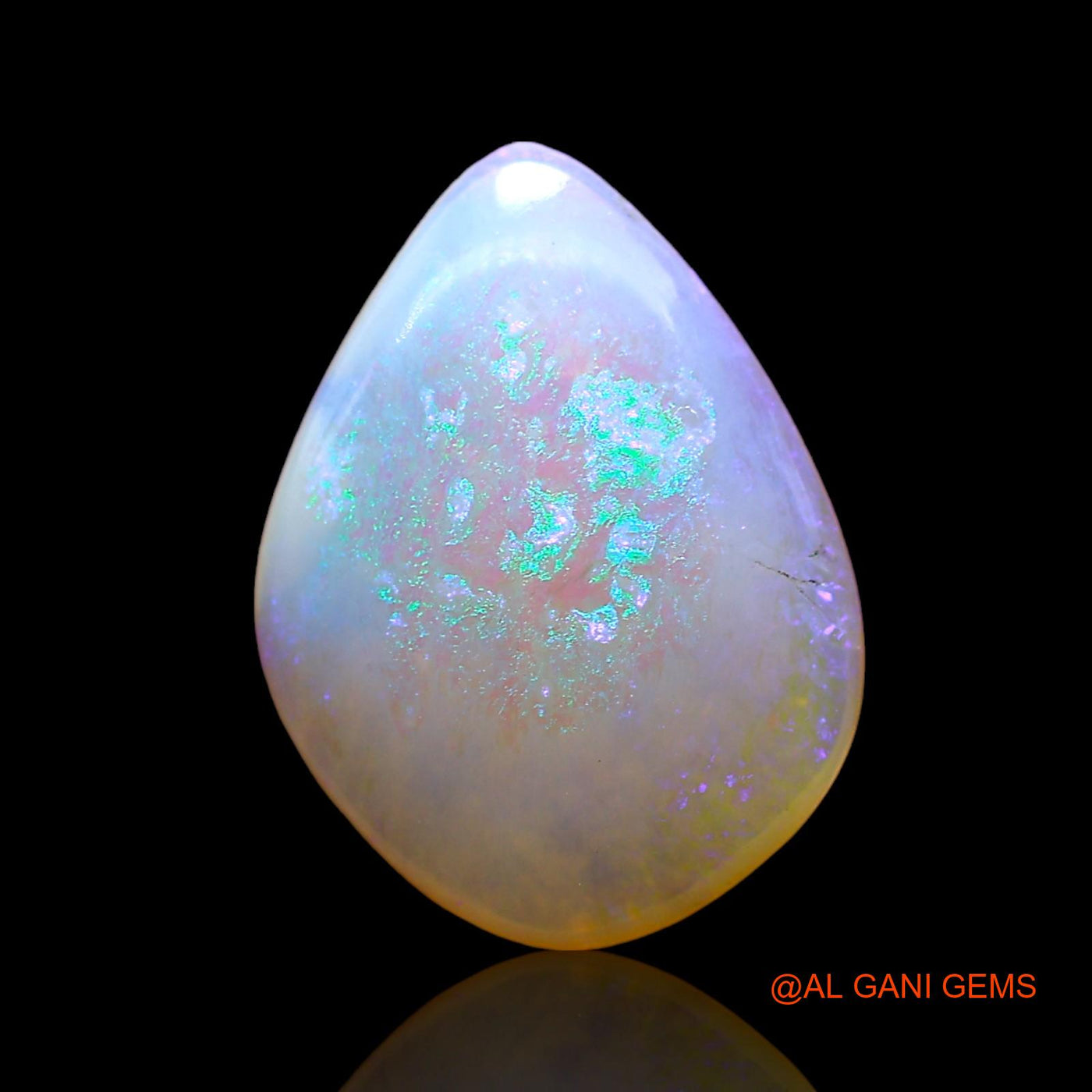 Natural Fire Opal Gemstone 2.00 Cts Loose Fancy Cabochon From Australia 14x10x3 mm AD-740