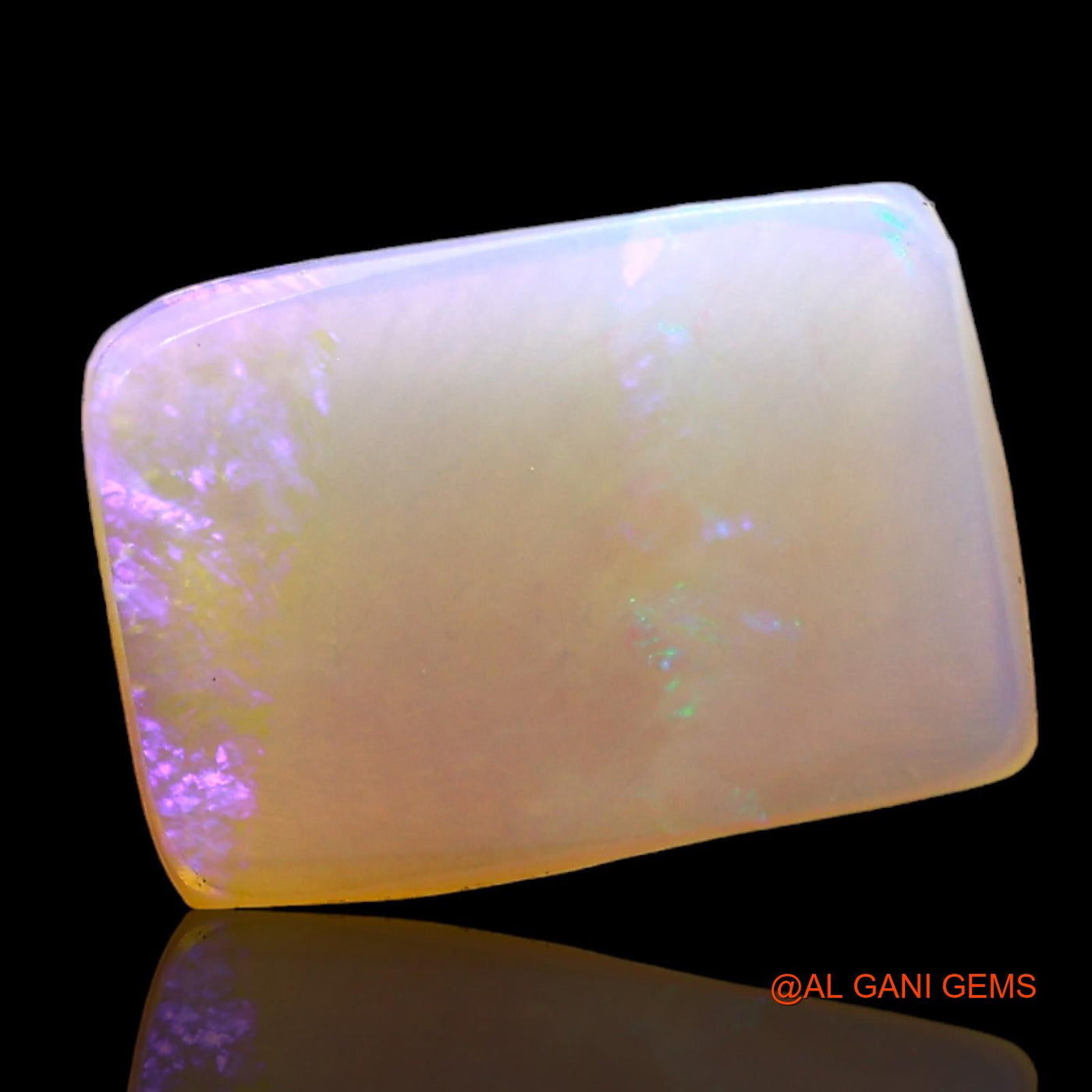 2.00 Cts Natural Australian Fire Opal Loose Gemstone Square Cabochon 13x9x3 mm AD-741