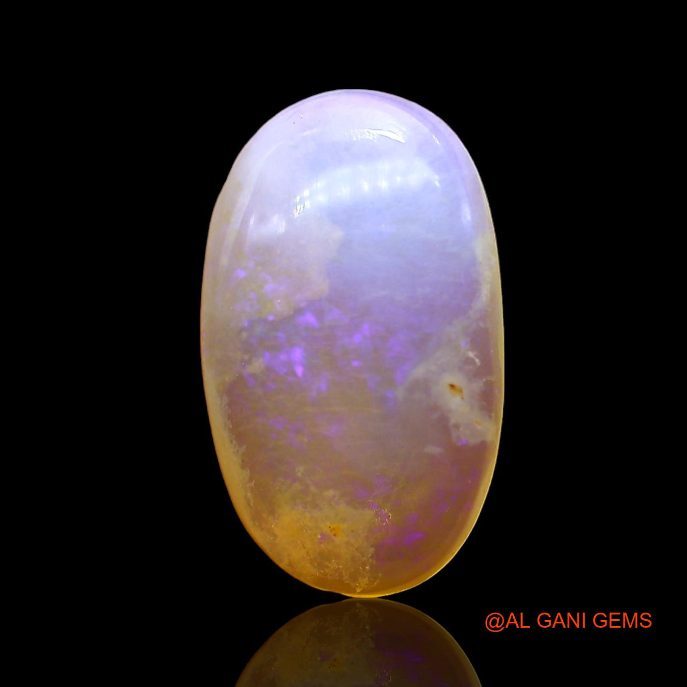 2.00 Cts Unheated Australian Fire Opal Loose Gemstone Oval Cabochon Natural 14x9x3 mm AD-742