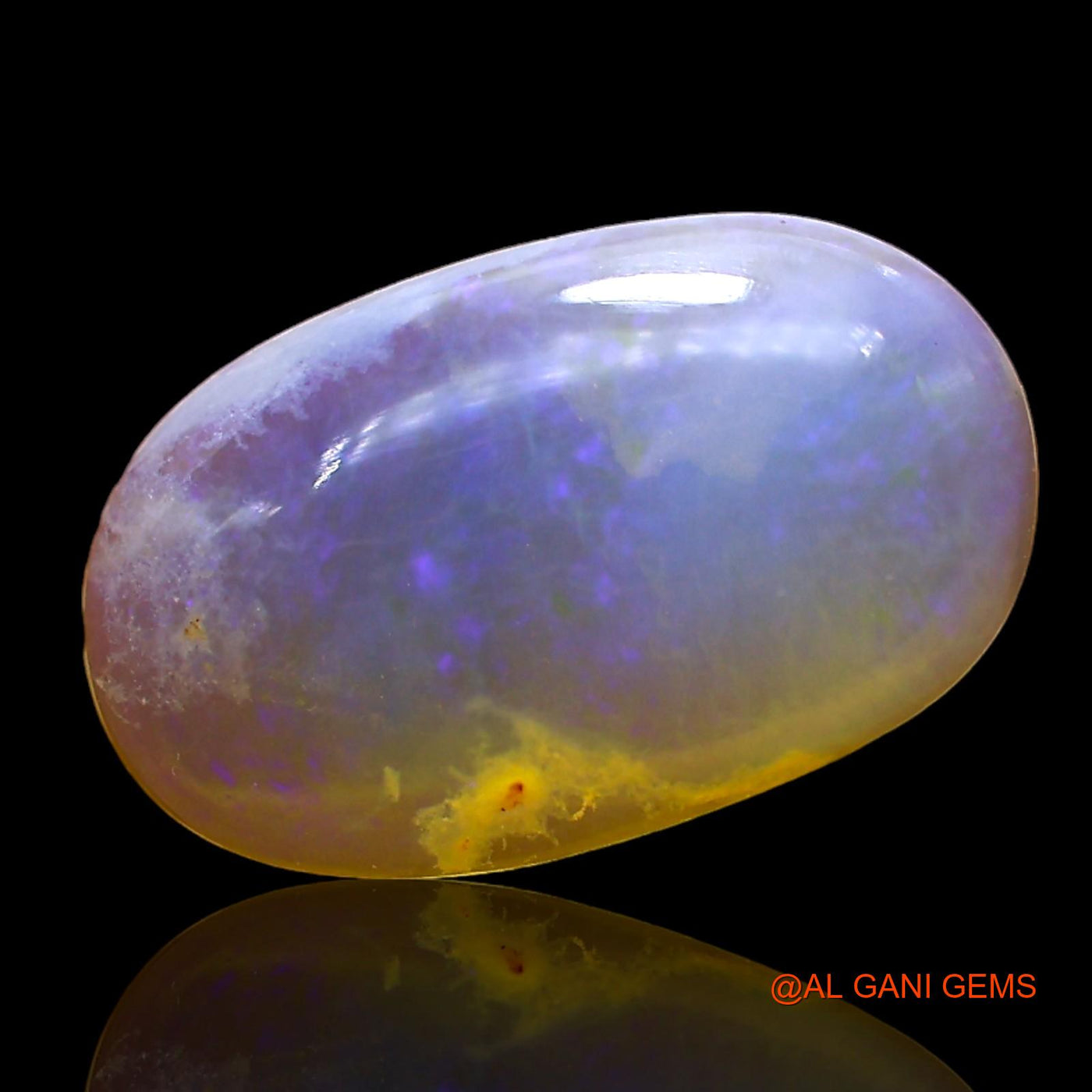 2.00 Cts Unheated Australian Fire Opal Loose Gemstone Oval Cabochon Natural 14x9x3 mm AD-742