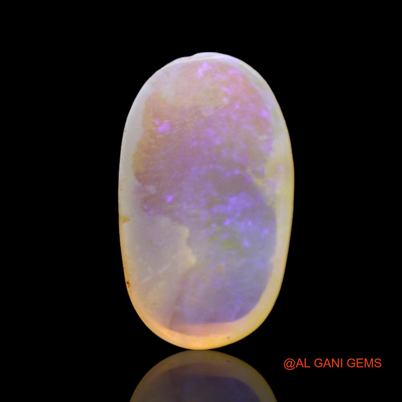 2.00 Cts Unheated Australian Fire Opal Loose Gemstone Oval Cabochon Natural 14x9x3 mm AD-742