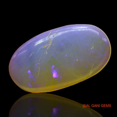 Natural Fire Opal Gemstone 2.00 Cts Loose Oval Cabochon From Australia 15x8x2 mm AD-743