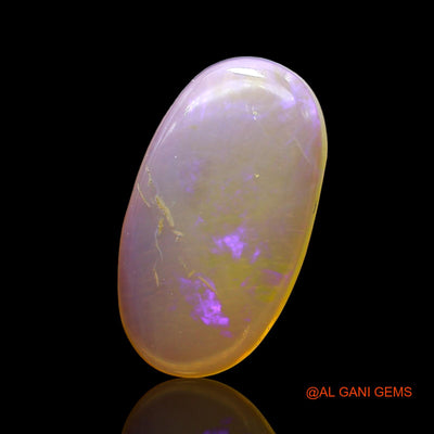 Natural Fire Opal Gemstone 2.00 Cts Loose Oval Cabochon From Australia 15x8x2 mm AD-743