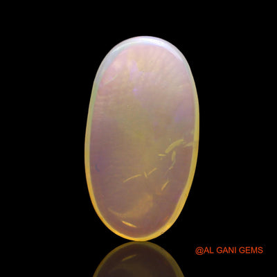 Natural Fire Opal Gemstone 2.00 Cts Loose Oval Cabochon From Australia 15x8x2 mm AD-743