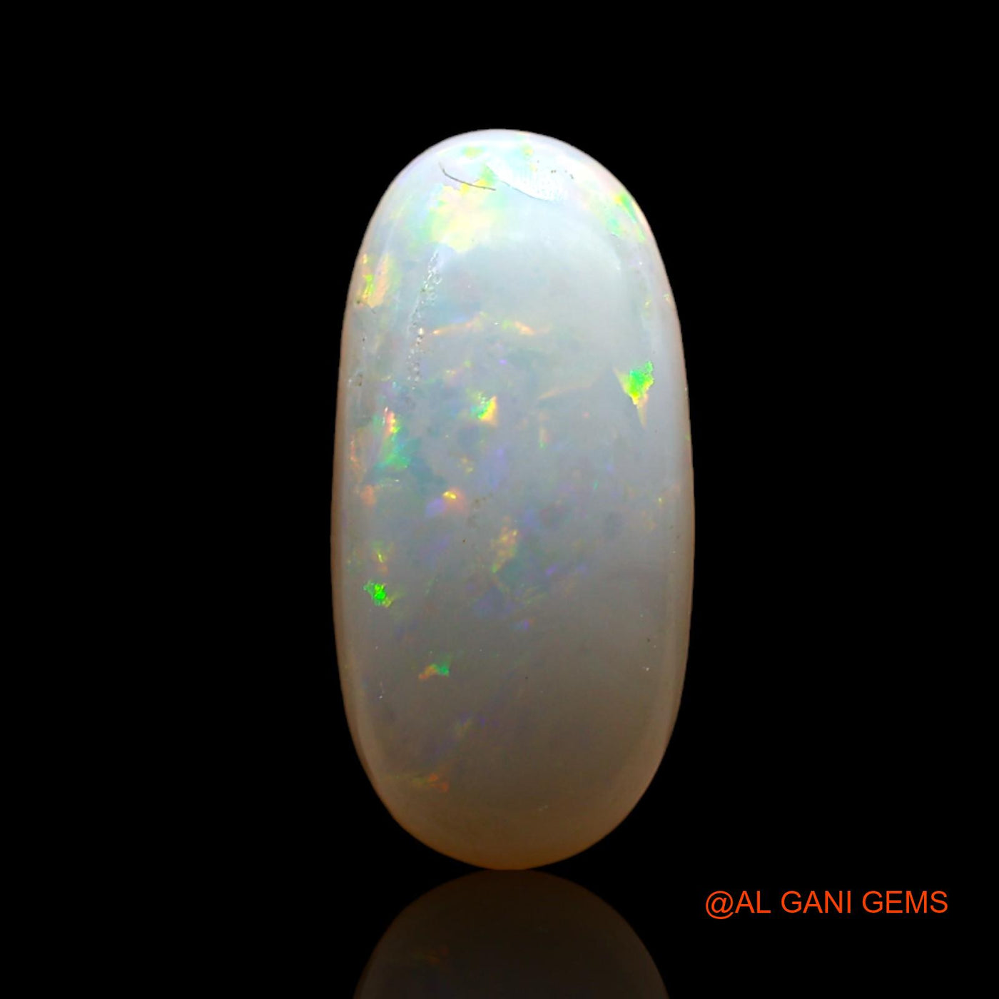 3.00 Cts Natural Australian Fire Opal Loose Gemstone Oval Cabochon 15x8x4 mm AD-74