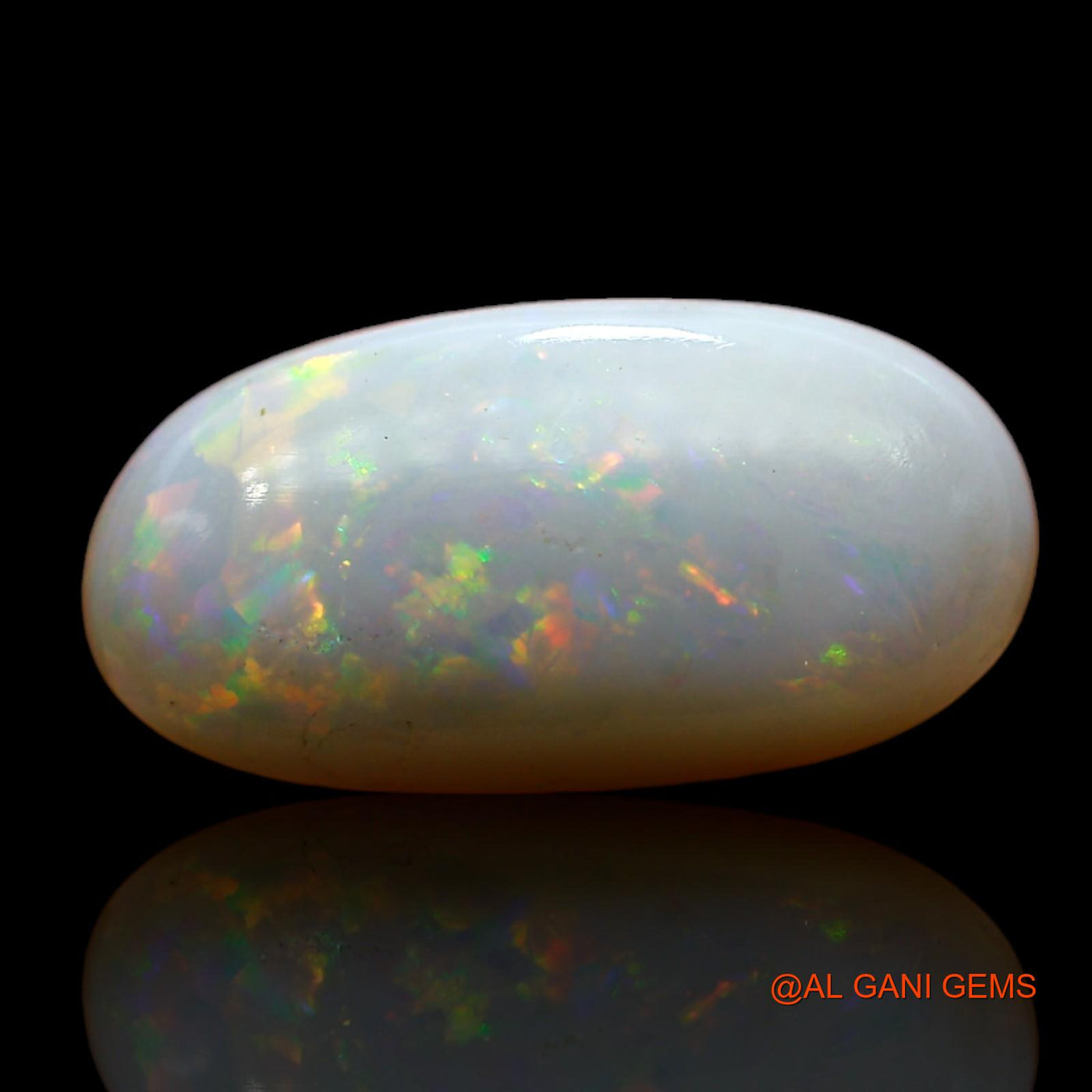 3.00 Cts Natural Australian Fire Opal Loose Gemstone Oval Cabochon 15x8x4 mm AD-74