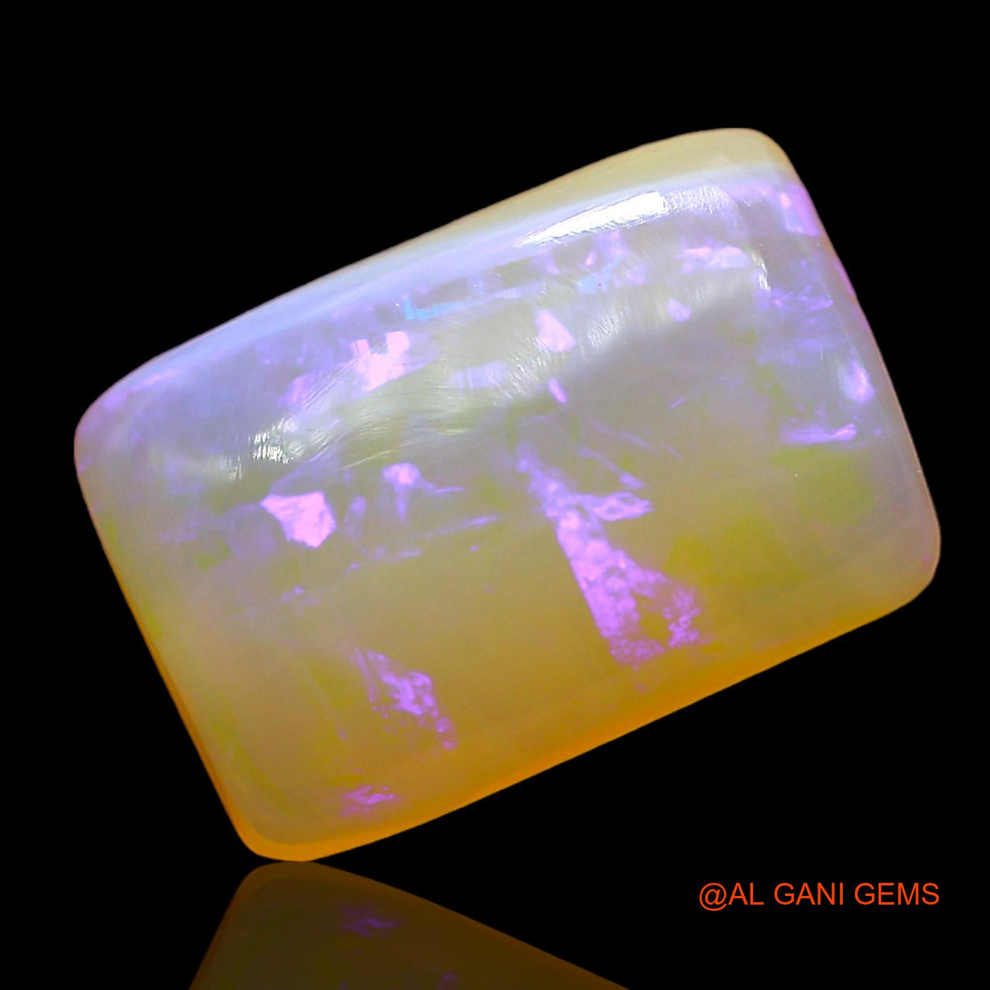 3.00 Cts Natural Australian Fire Opal Square Cabochon Loose Gemstone For Jewelry 12x8x4 mm AD-750