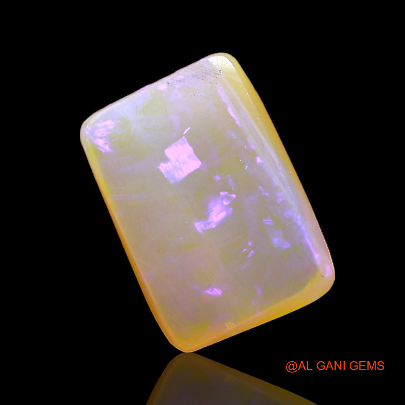 3.00 Cts Natural Australian Fire Opal Square Cabochon Loose Gemstone For Jewelry 12x8x4 mm AD-750