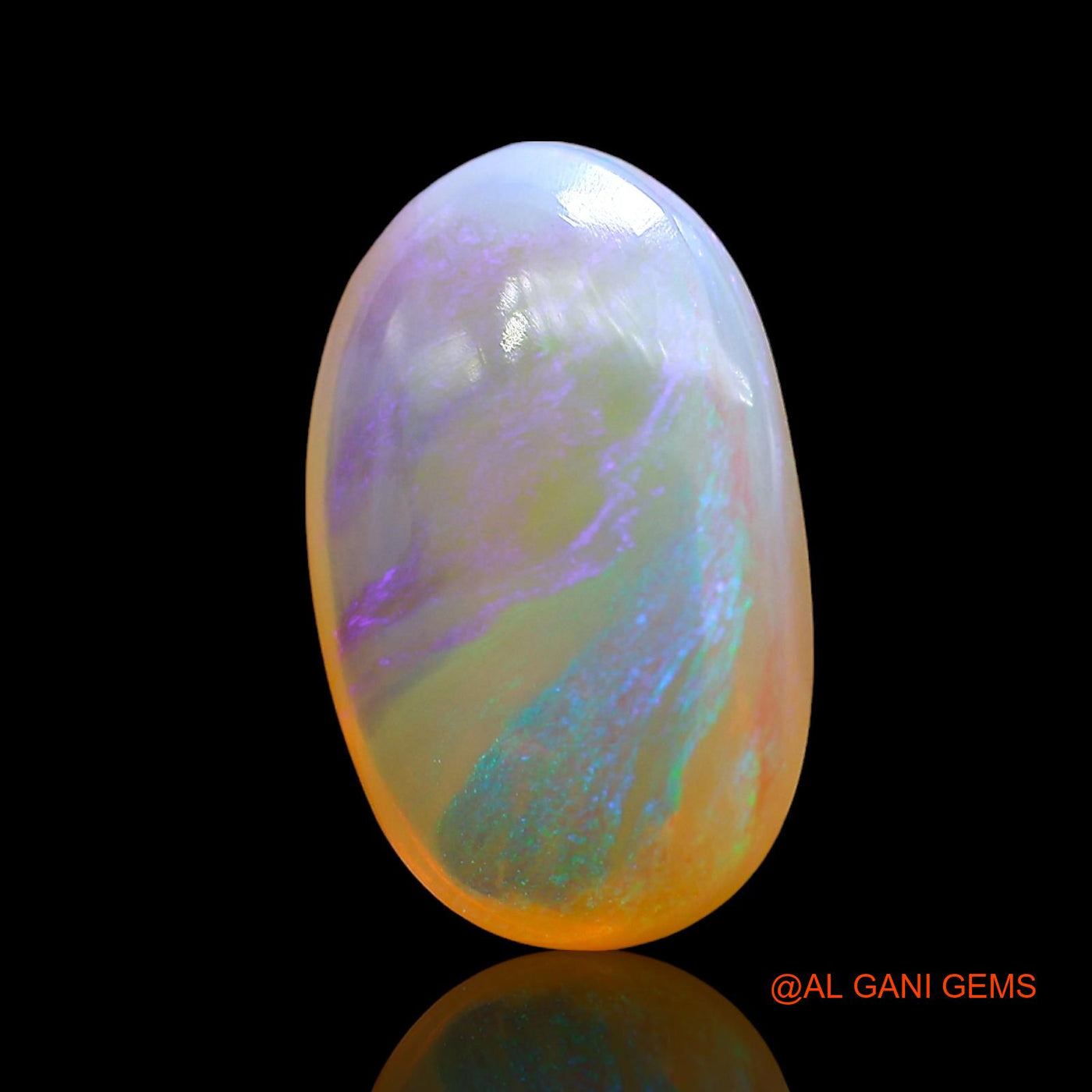 3.00 Cts Natural Australian Fire Opal Oval Cabochon Loose Gemstone For Jewelry 14x9x4 mm AD-751