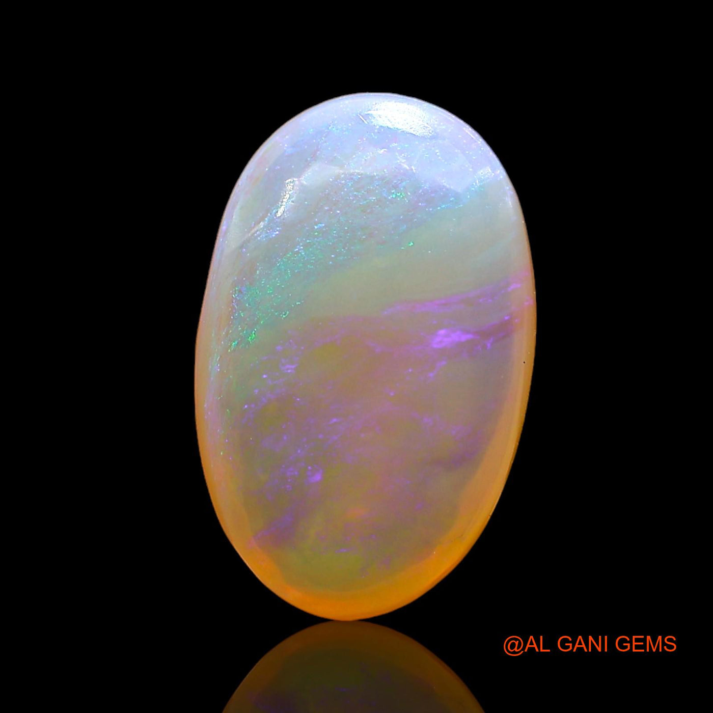3.00 Cts Natural Australian Fire Opal Oval Cabochon Loose Gemstone For Jewelry 14x9x4 mm AD-751