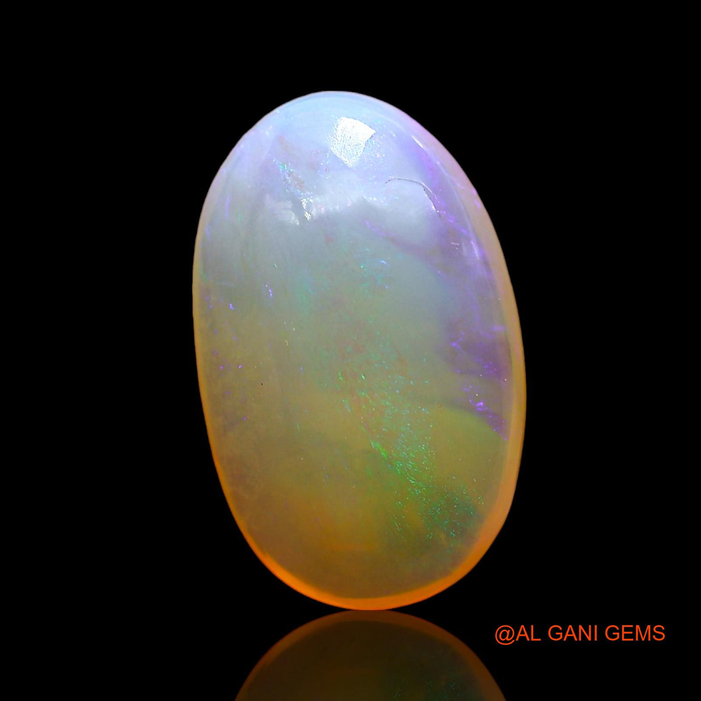3.00 Cts Natural Australian Fire Opal Oval Cabochon Loose Gemstone For Jewelry 14x9x4 mm AD-751