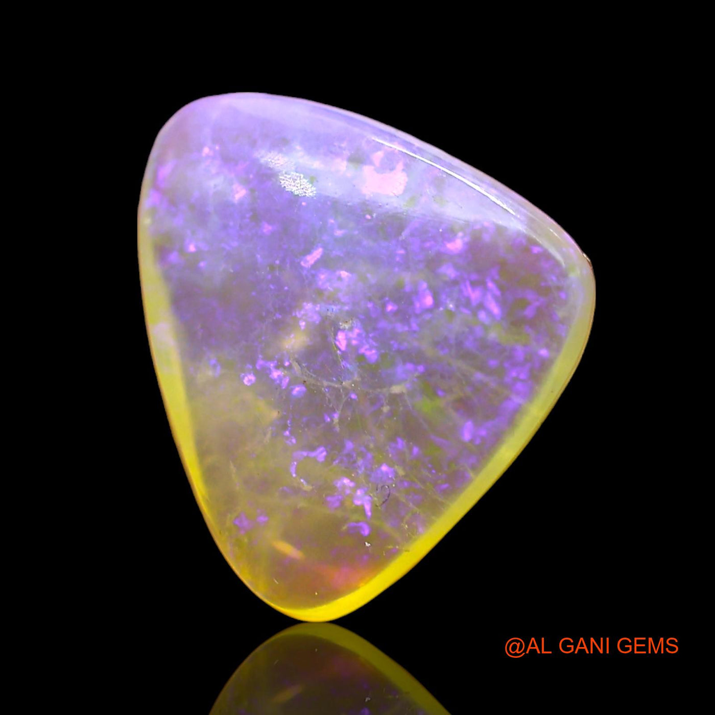 Natural Untreated Fire Opal Loose Gemstone Trillion Cabochon From Australia 2.00 Cts 12x10x3 mm AD-754