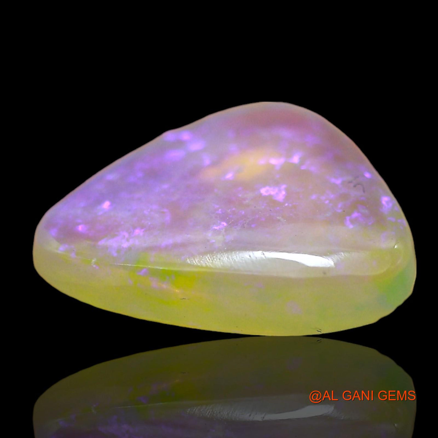 Natural Untreated Fire Opal Loose Gemstone Trillion Cabochon From Australia 2.00 Cts 12x10x3 mm AD-754