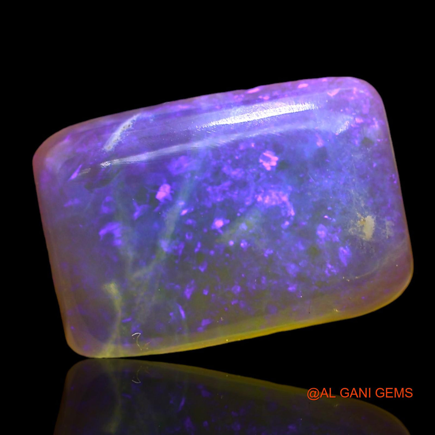 3.00 Cts Natural Australian Fire Opal Loose Gemstone Square Cabochon 12x8x3 mm AD-755
