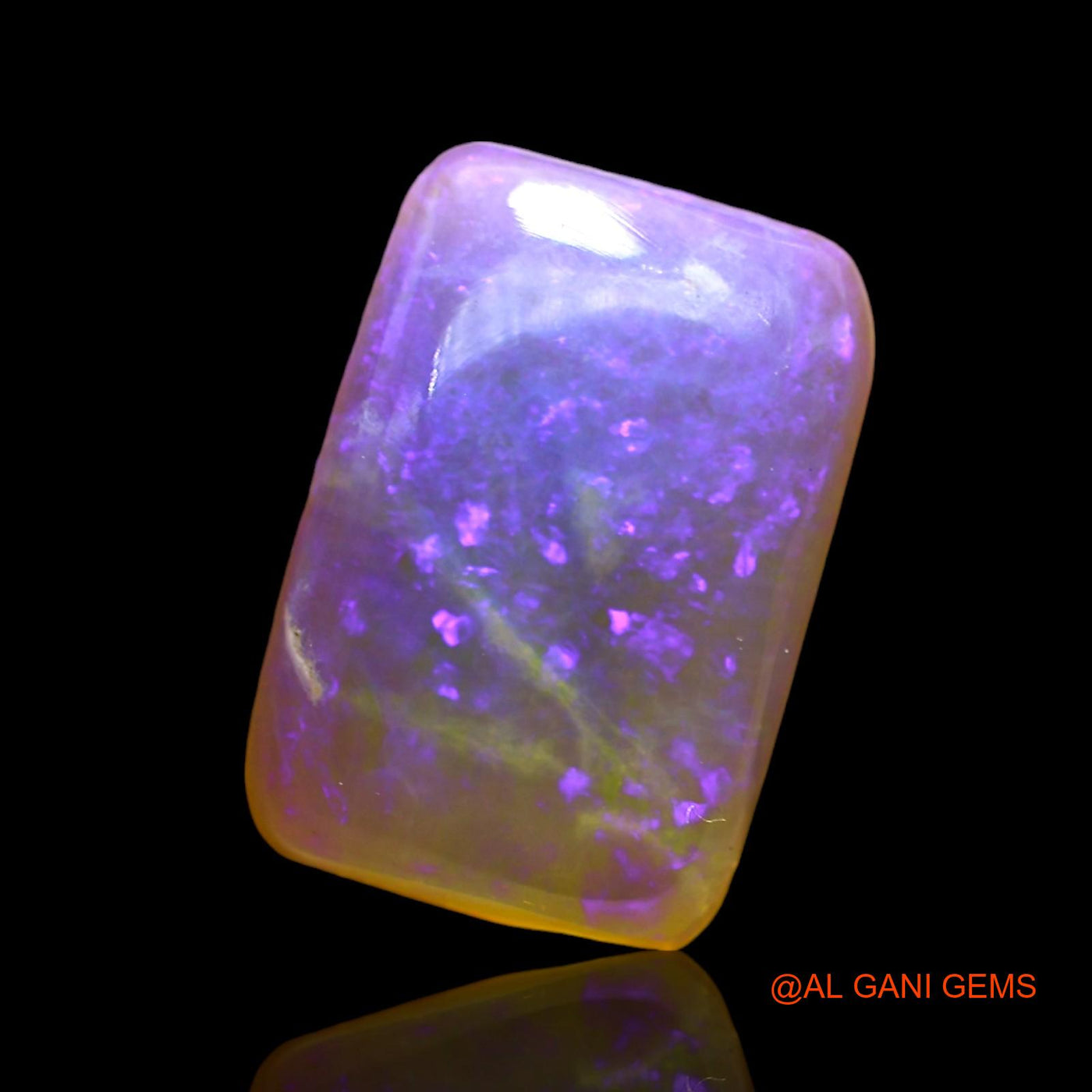 3.00 Cts Natural Australian Fire Opal Loose Gemstone Square Cabochon 12x8x3 mm AD-755