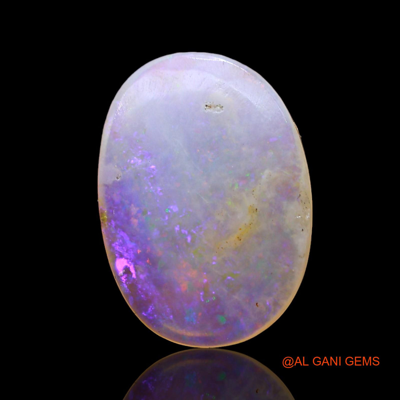 Natural Fire Opal Gemstone 2.00 Cts Loose Oval Cabochon From Australia 14x10x2 mm AD-756