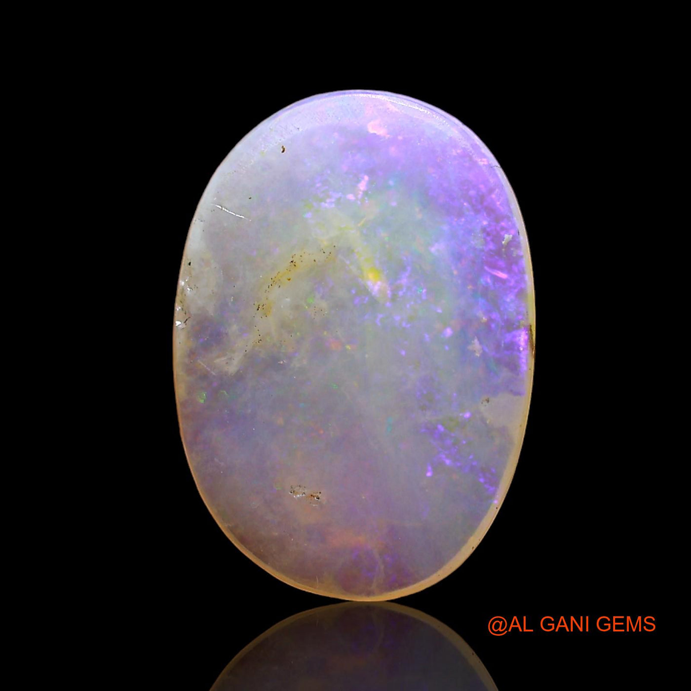Natural Fire Opal Gemstone 2.00 Cts Loose Oval Cabochon From Australia 14x10x2 mm AD-756
