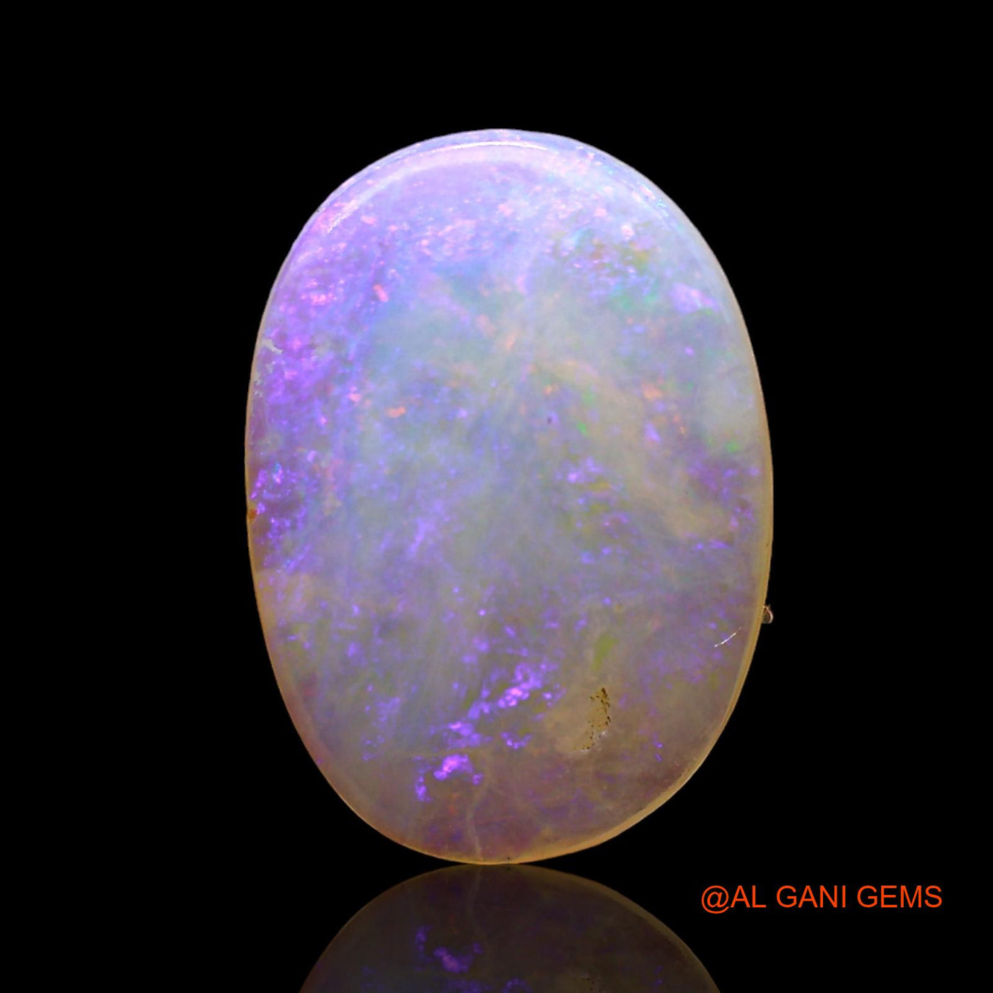 Natural Fire Opal Gemstone 2.00 Cts Loose Oval Cabochon From Australia 14x10x2 mm AD-756
