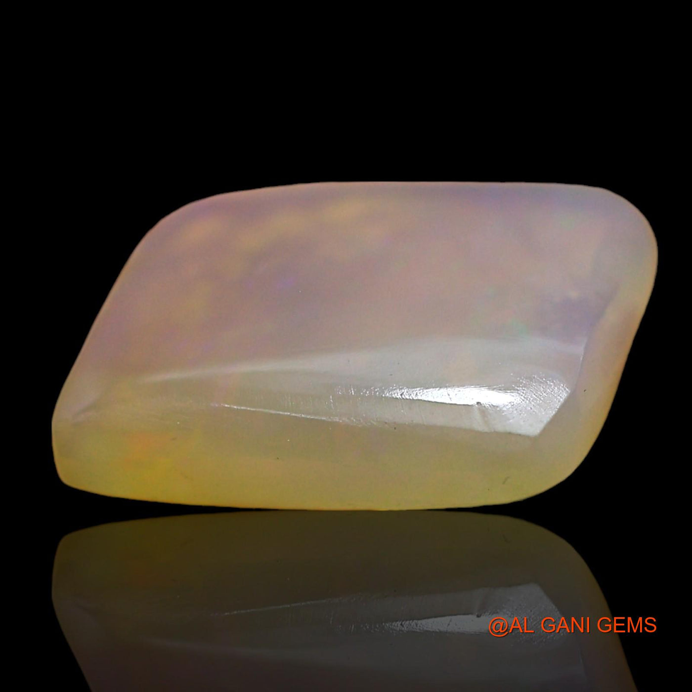 Natural Fire Opal Gemstone 3.00 Cts Loose Square Cabochon From Australia 11x10x3 mm AD-759