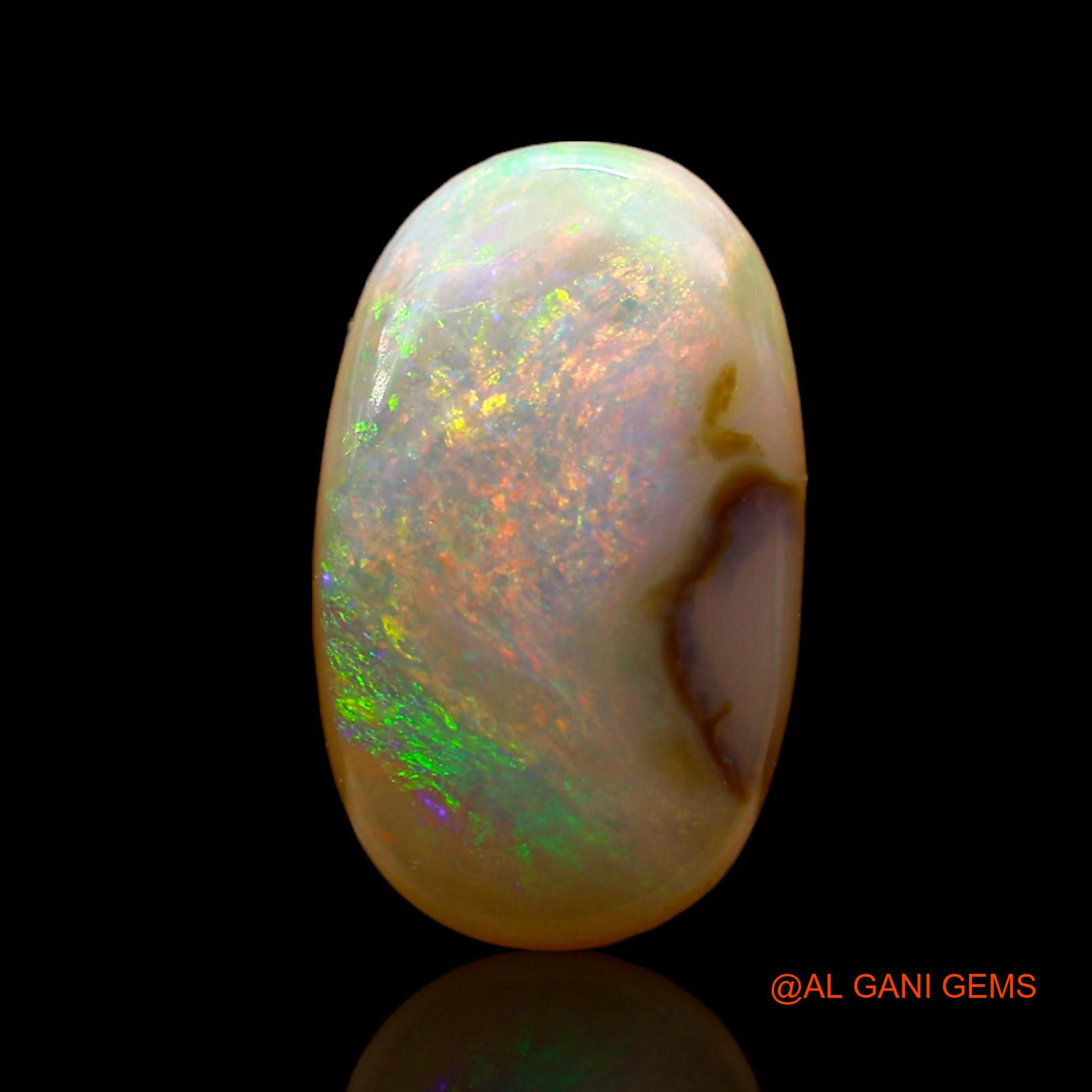 Natural Untreated Fire Opal Loose Gemstone Oval Cabochon From Australia 4.00 Cts 14x8x4 mm AD-75
