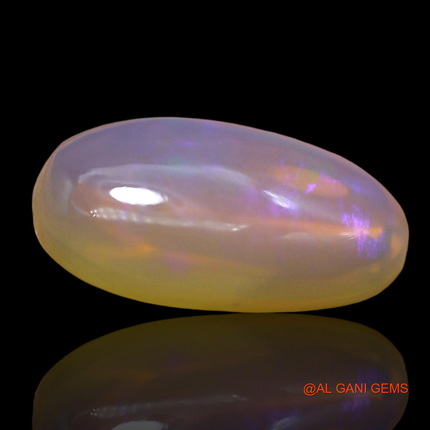 Natural Fire Opal Gemstone 4.00 Cts Loose Oval Cabochon From Australia 13x9x5 mm AD-760