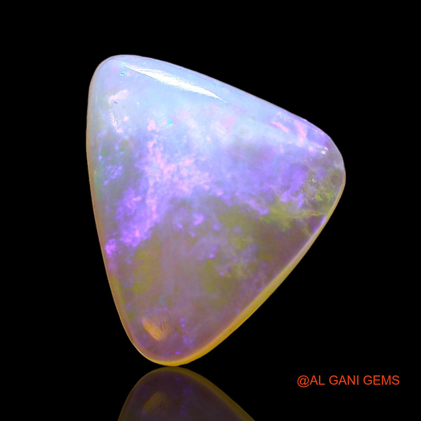 2.00 Cts Natural Australian Fire Opal Loose Gemstone Trillion Cabochon 12x10x3 mm AD-762