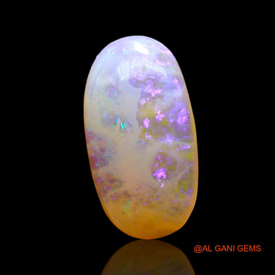 Natural Fire Opal Gemstone 2.00 Cts Loose Oval Cabochon From Australia 14x7x3 mm AD-763