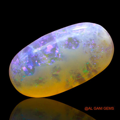Natural Fire Opal Gemstone 2.00 Cts Loose Oval Cabochon From Australia 14x7x3 mm AD-763
