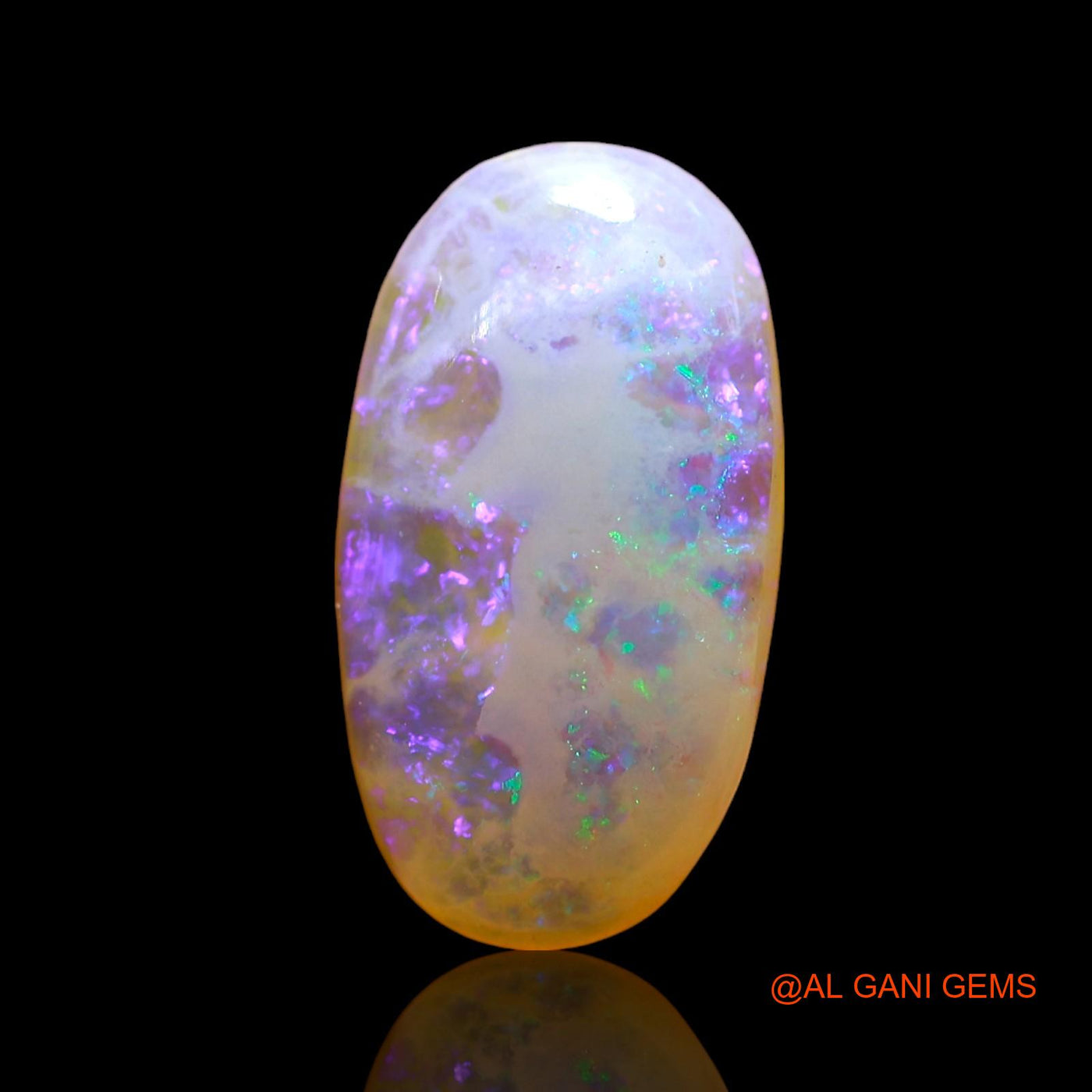 Natural Fire Opal Gemstone 2.00 Cts Loose Oval Cabochon From Australia 14x7x3 mm AD-763