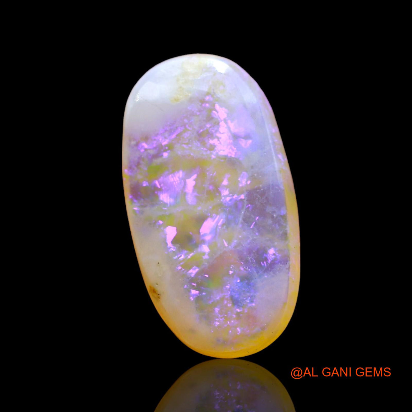 Natural Fire Opal Gemstone 2.00 Cts Loose Oval Cabochon From Australia 14x7x3 mm AD-763