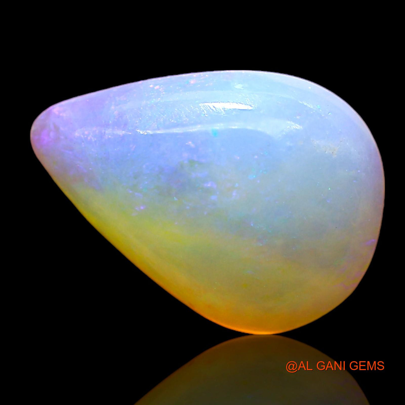 Natural Fire Opal Gemstone 2.00 Cts Loose Pear Cabochon From Australia 13x9x4 mm AD-765