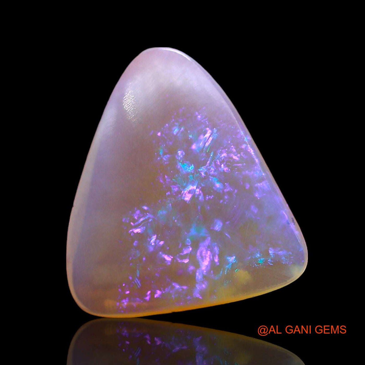1.00 Cts Natural Australian Fire Opal Loose Gemstone Trillion Cabochon 11x10x2 mm AD-766