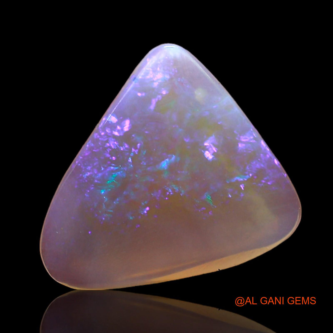 1.00 Cts Natural Australian Fire Opal Loose Gemstone Trillion Cabochon 11x10x2 mm AD-766