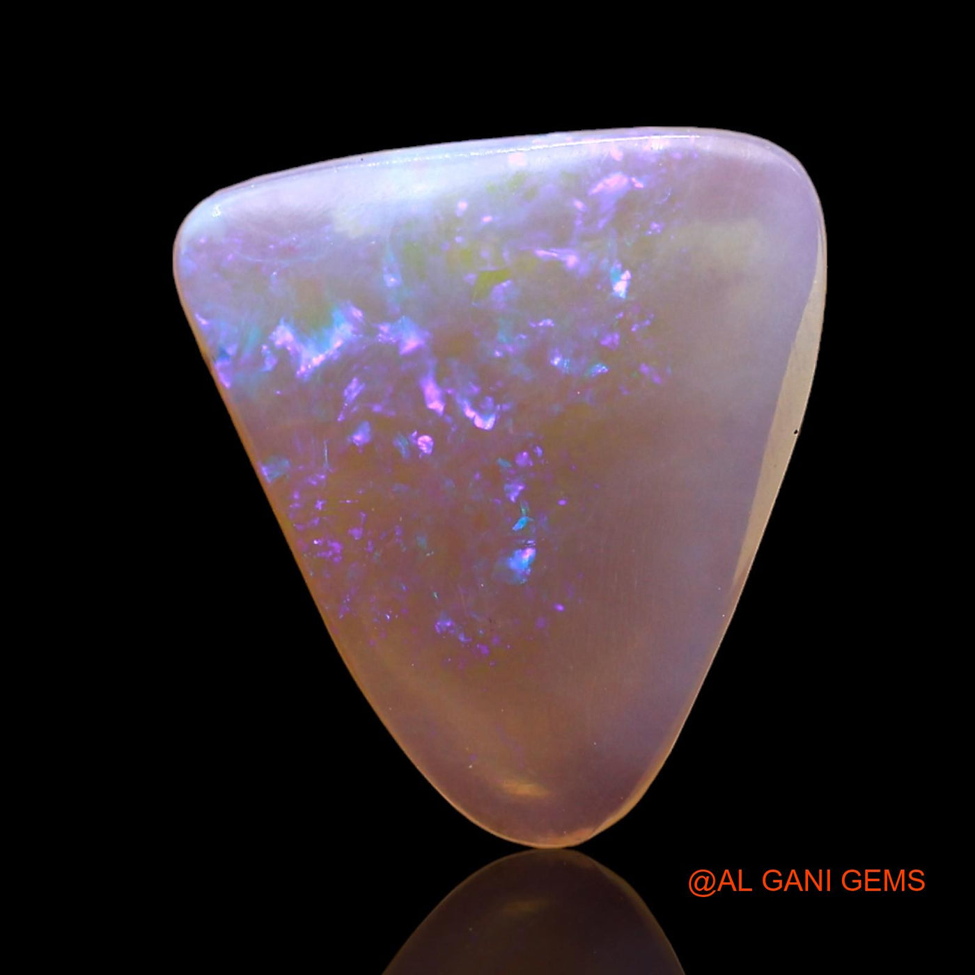 1.00 Cts Natural Australian Fire Opal Loose Gemstone Trillion Cabochon 11x10x2 mm AD-766