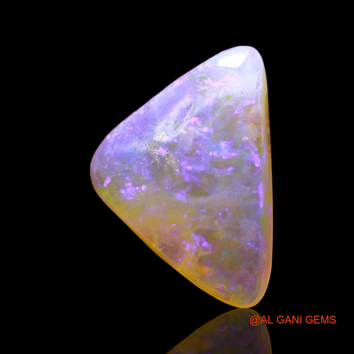 2.00 Cts Natural Australian Fire Opal Loose Gemstone Trillion Cabochon 13x9x3 mm AD-768