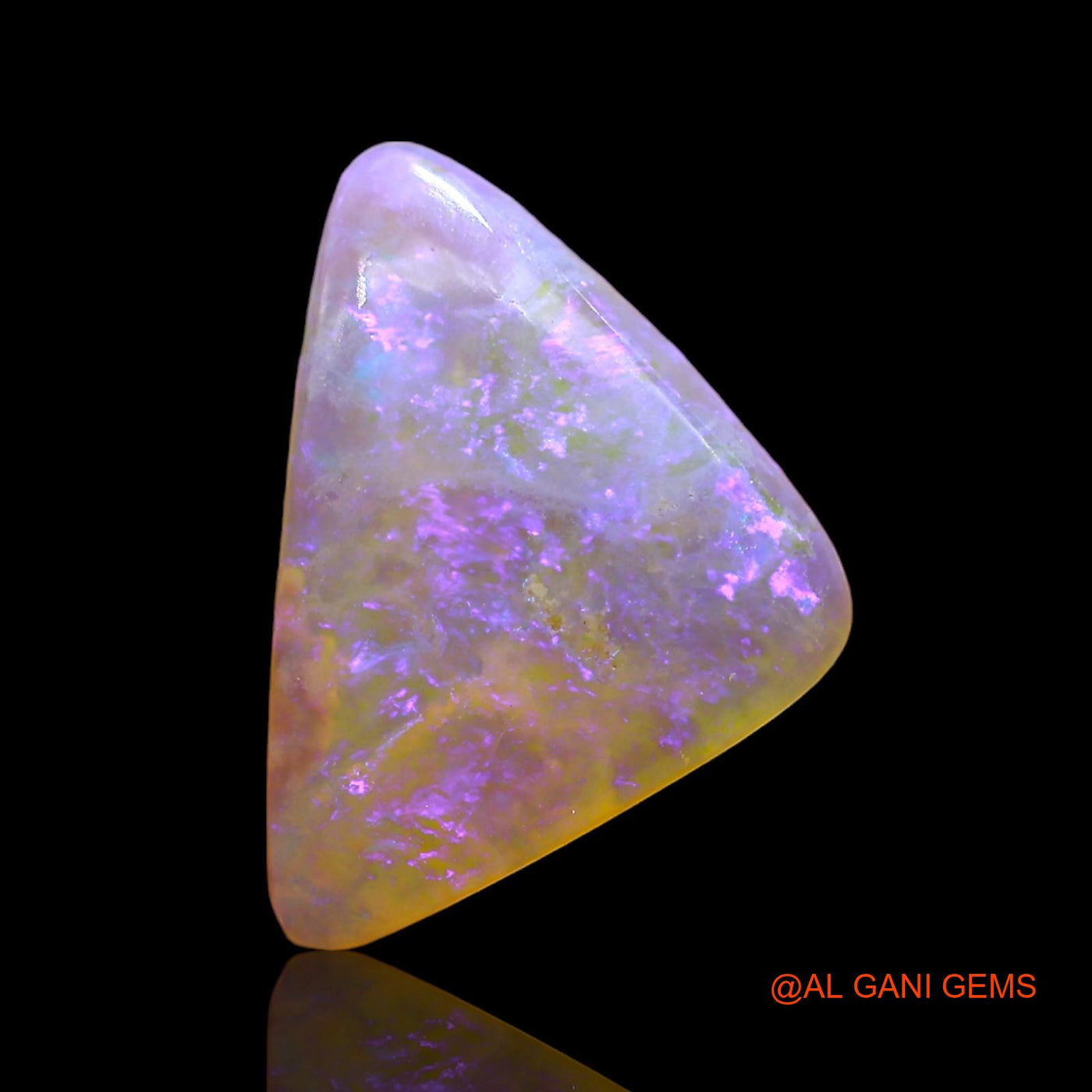 2.00 Cts Natural Australian Fire Opal Loose Gemstone Trillion Cabochon 13x9x3 mm AD-768