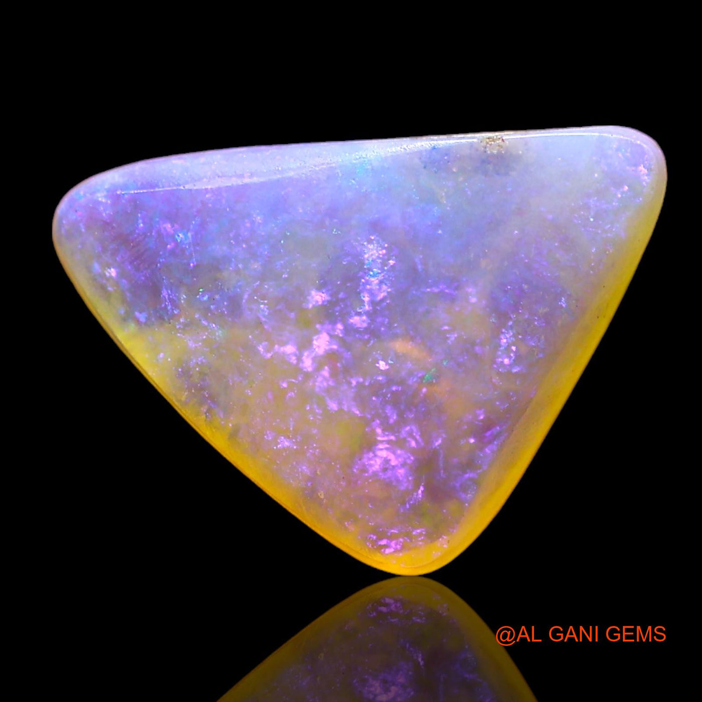 2.00 Cts Natural Australian Fire Opal Loose Gemstone Trillion Cabochon 13x9x3 mm AD-768
