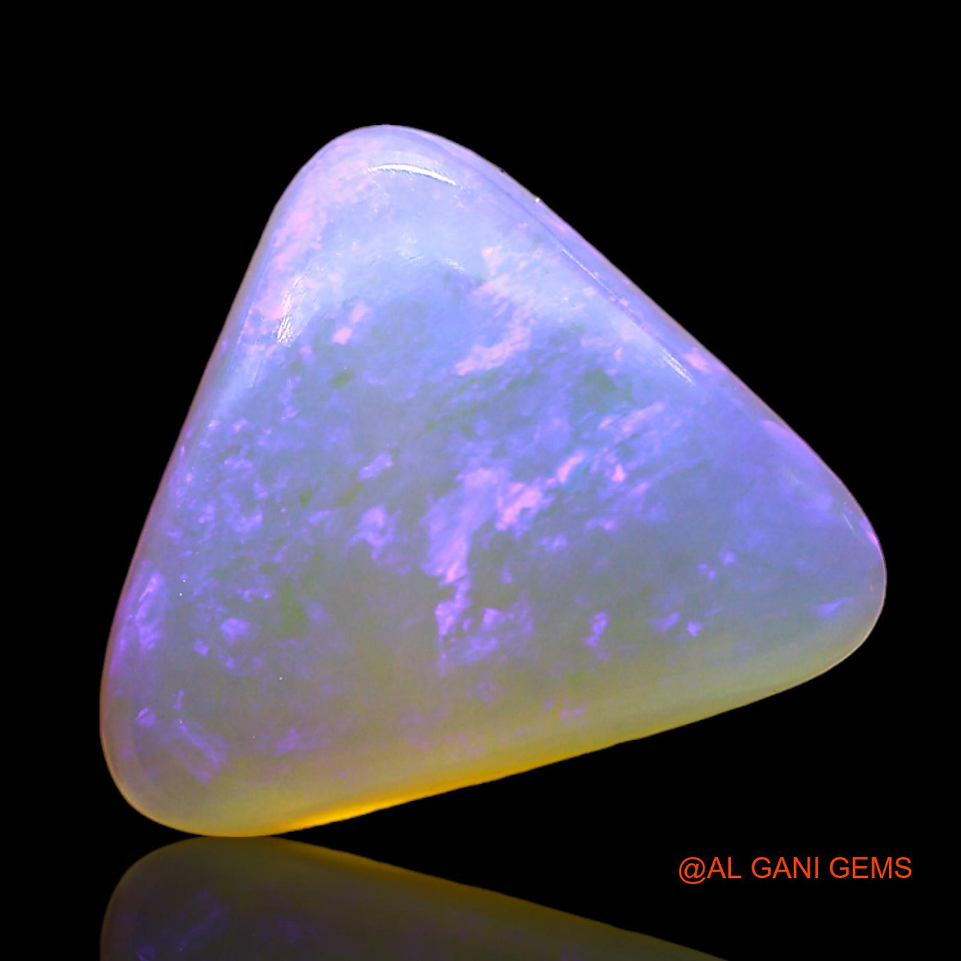 3.00 Cts Unheated Australian Fire Opal Loose Gemstone Trillion Cabochon Natural 12x10x4 mm AD-771