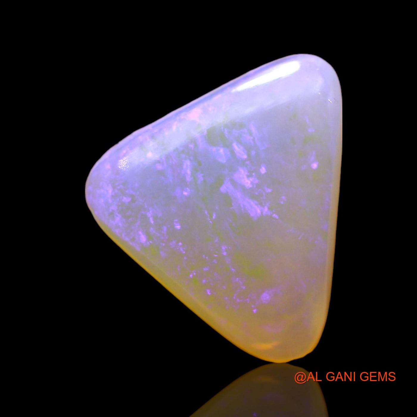 3.00 Cts Unheated Australian Fire Opal Loose Gemstone Trillion Cabochon Natural 12x10x4 mm AD-771
