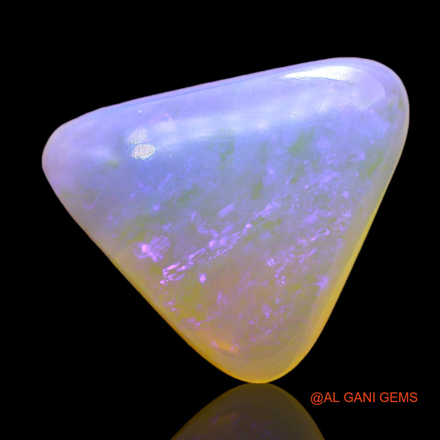 3.00 Cts Unheated Australian Fire Opal Loose Gemstone Trillion Cabochon Natural 12x10x4 mm AD-771