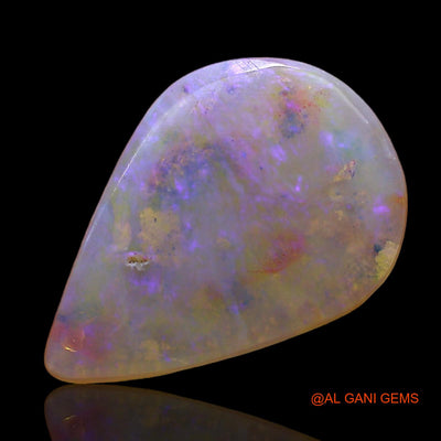Natural Untreated Fire Opal Loose Gemstone Pear Cabochon From Australia 2.00 Cts 14x9x3 mm AD-772