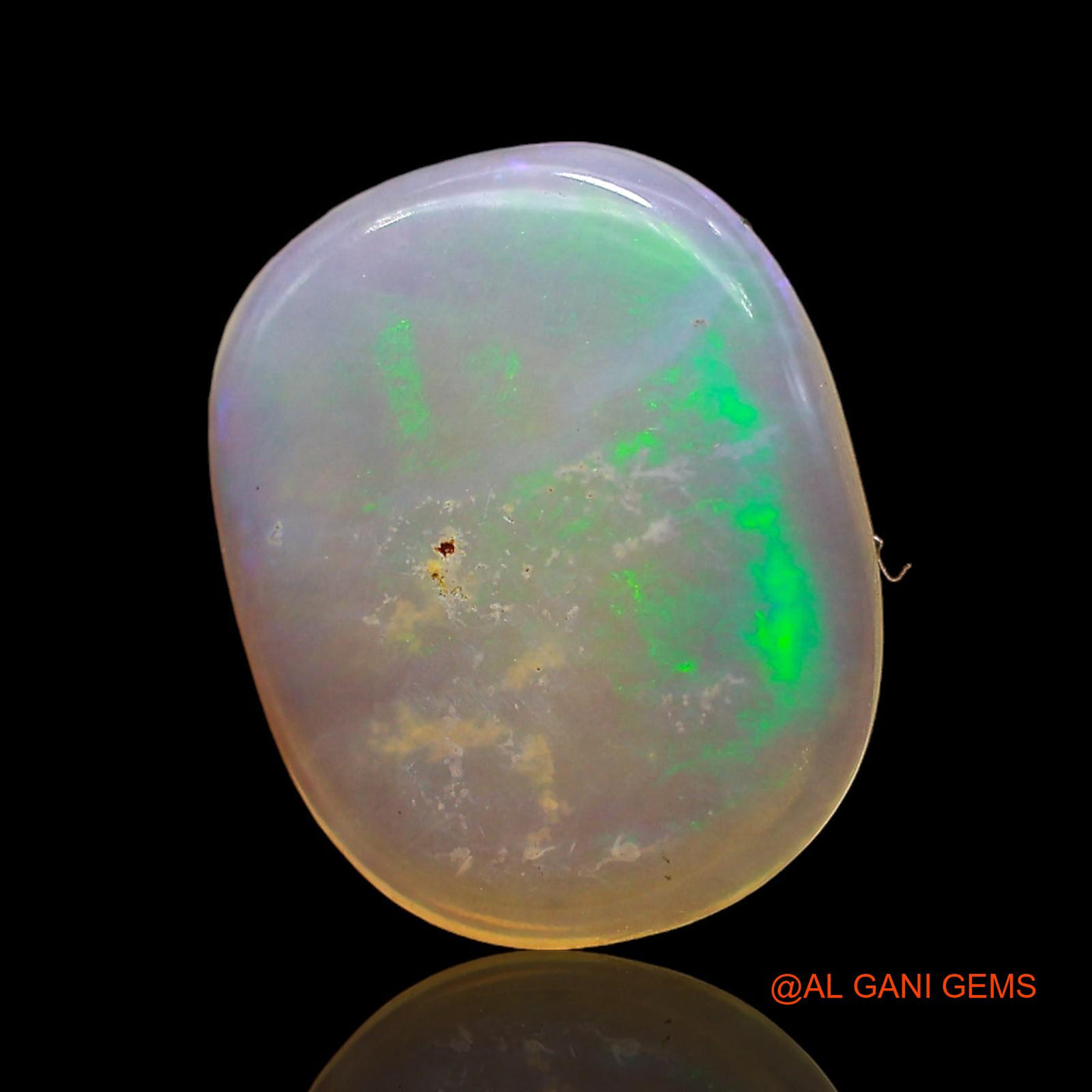 Natural Fire Opal Gemstone 2.00 Cts Loose Oval Cabochon From Australia 12x10x2 mm AD-773