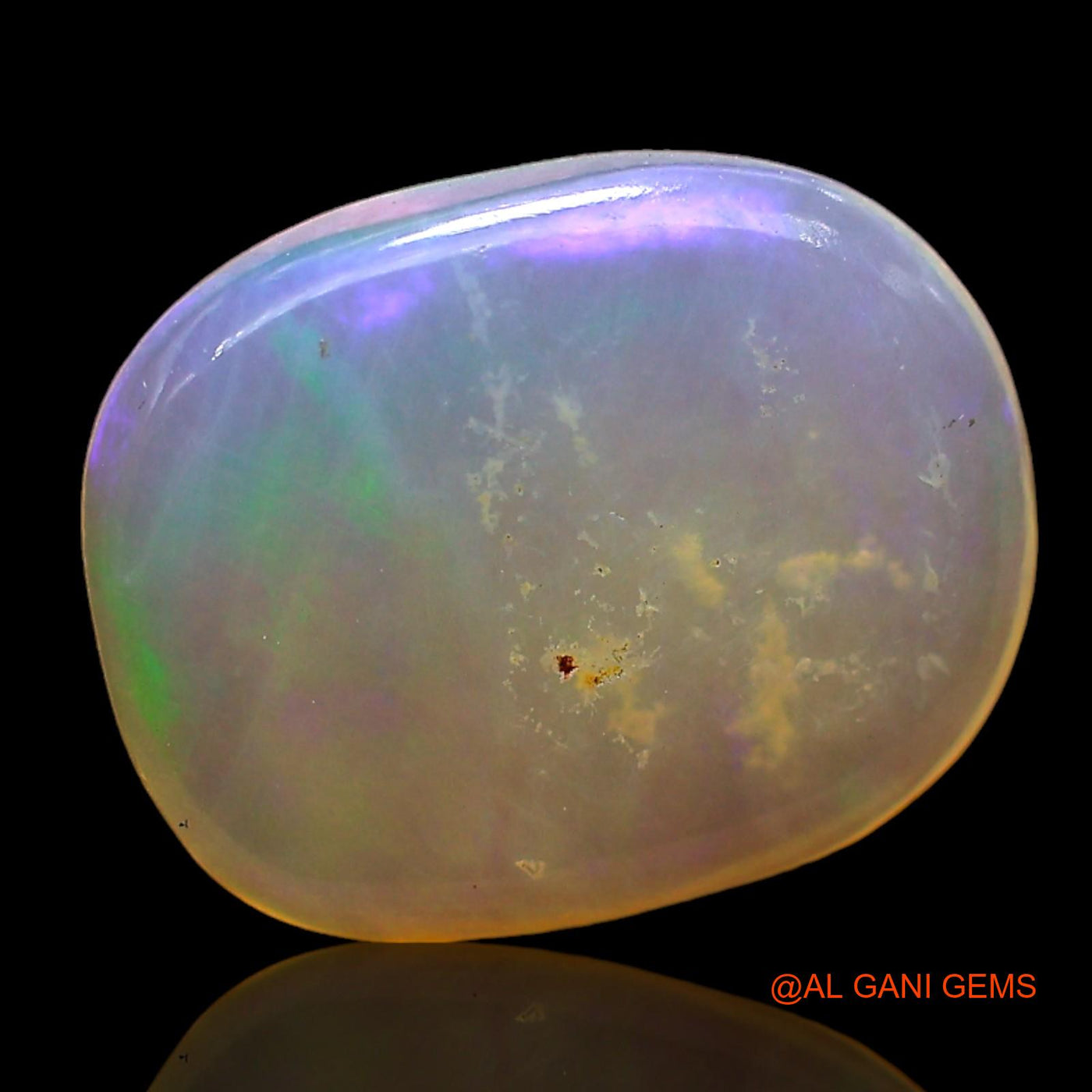 Natural Fire Opal Gemstone 2.00 Cts Loose Oval Cabochon From Australia 12x10x2 mm AD-773