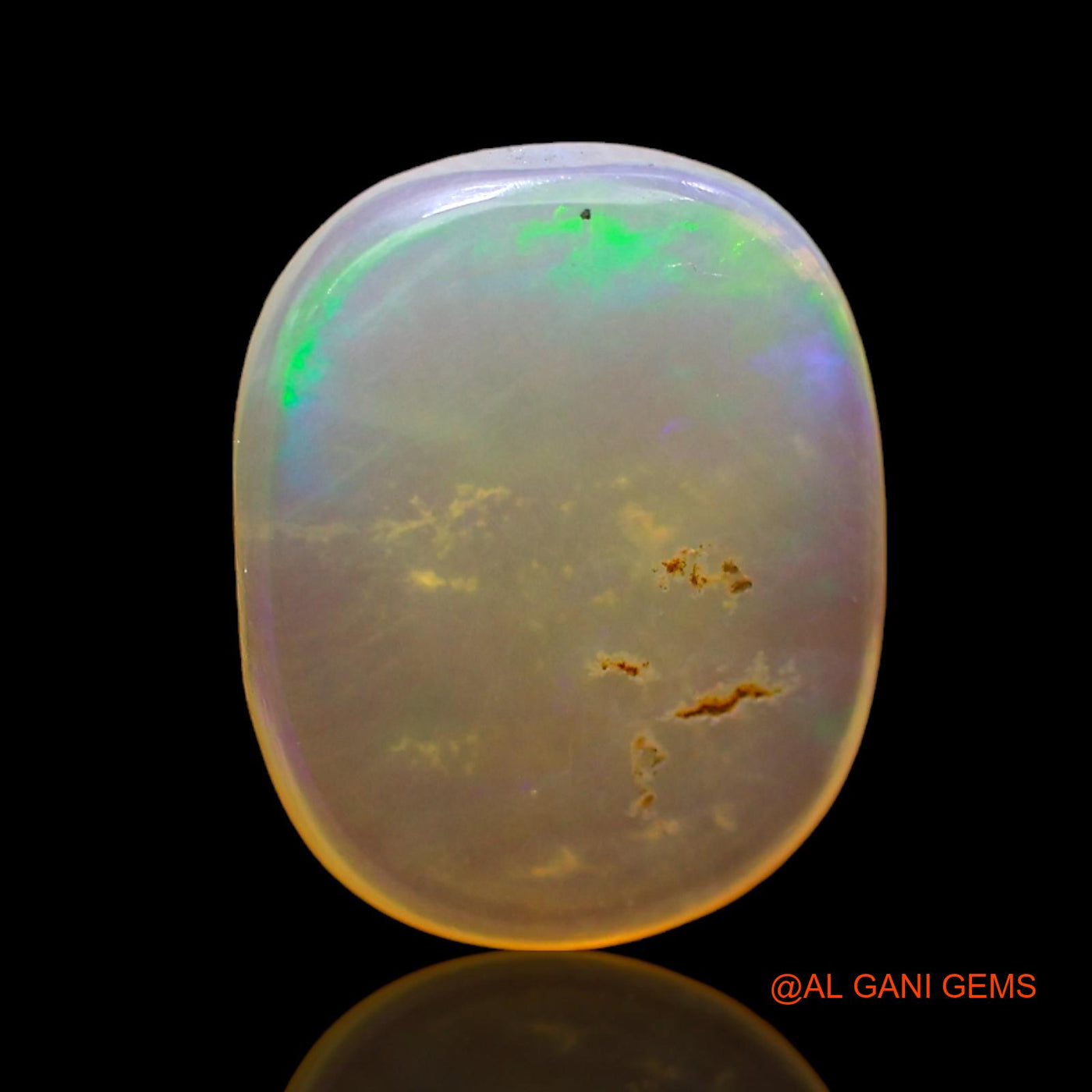 Natural Fire Opal Gemstone 2.00 Cts Loose Oval Cabochon From Australia 12x10x2 mm AD-773