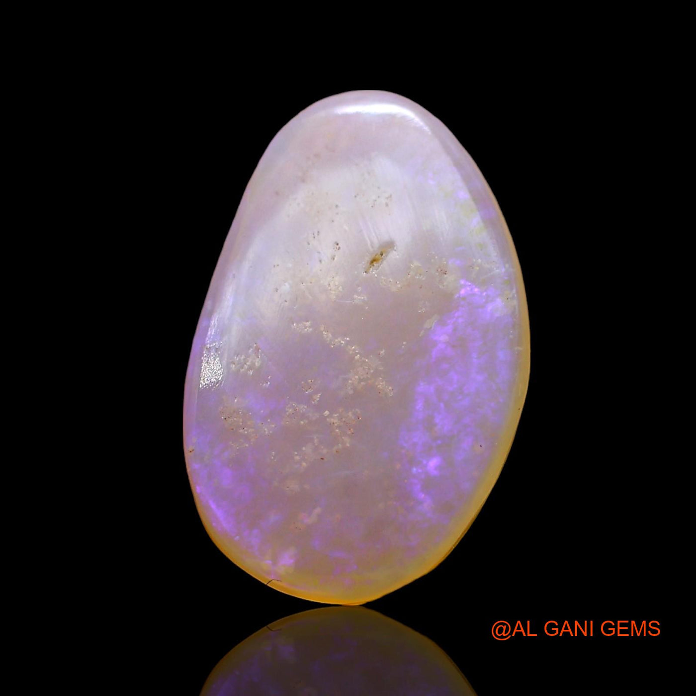 Natural Fire Opal Gemstone 2.00 Cts Loose Fancy Cabochon From Australia 14x9x3 mm AD-775