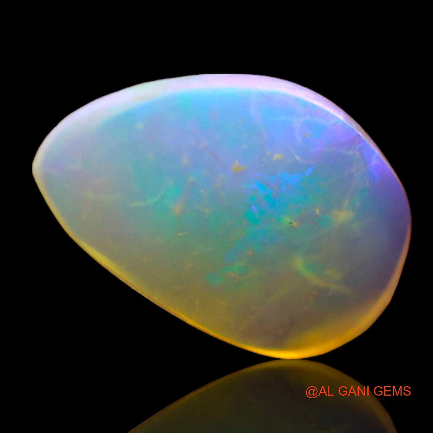 Natural Untreated Fire Opal Loose Gemstone Fancy Cabochon From Australia 1.00 Cts 14x8x2 mm AD-776